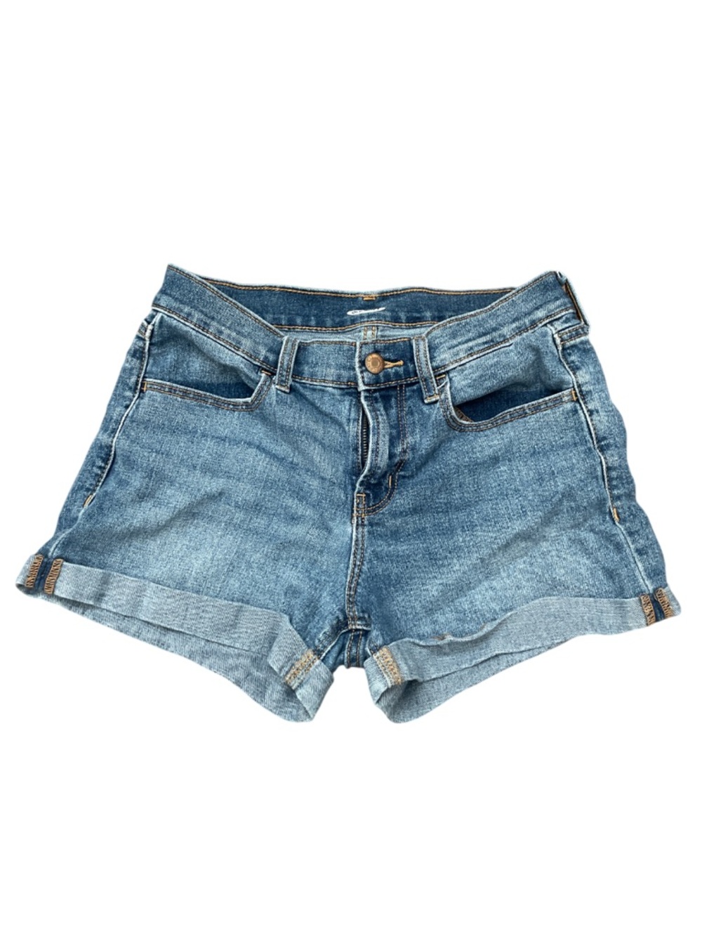 Classic High-Rise Blue Denim Women's Shorts